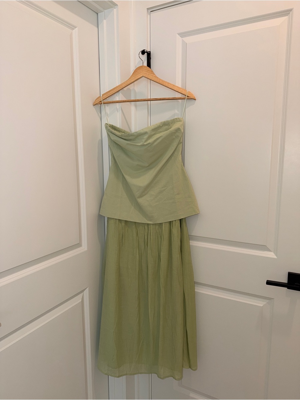 Light Green Strapless Maxi Dress